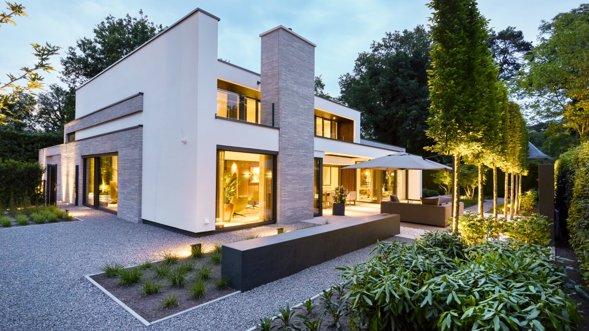 Luxe moderne villatuin